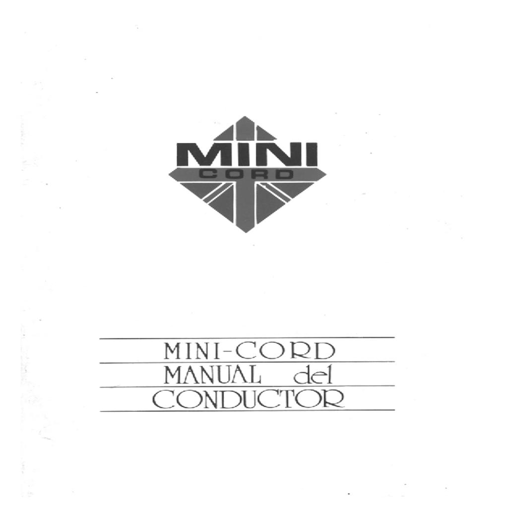 Mini Cord Manual del Conductor preview image