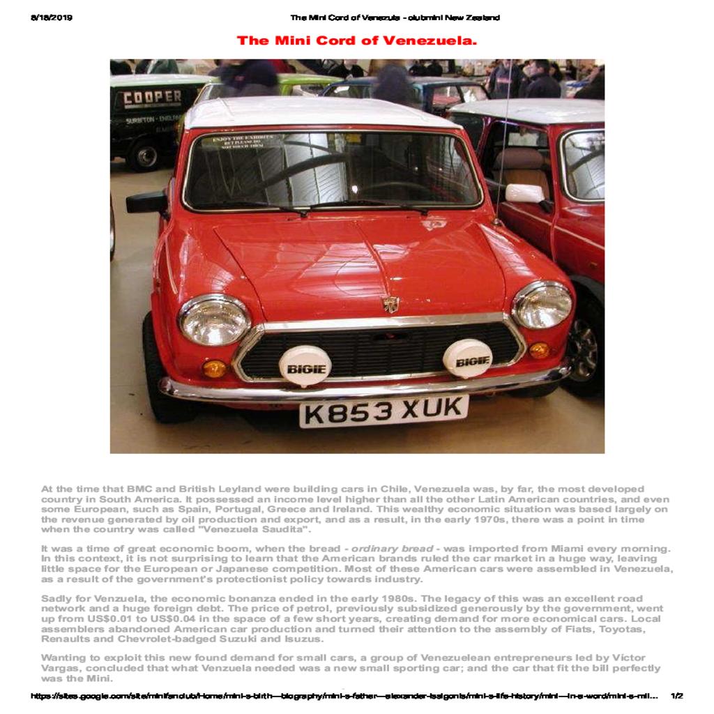 Mini Cord of Venezuela nz preview image